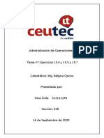 Administración Operaciones Ejercicios 15.4, 15.5, 15.7