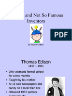 Famous and Not So Famous Inventors and Their Stories