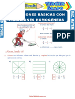 Operaciones Básicas Con Fracciones Homogéneas para Tercer Grado de Primaria
