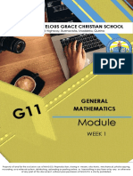 General Mathematics: Maddela Marvelous Grace Christian School