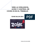 PLAN PARA LA VIGILANCIA, PREVENCIÓN Y CONTROL DE COVID-19 EN EL TRABAJO ZOHE SALON SPA