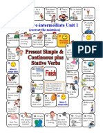 PRESENT SIM Vs PRESENT CONT BOARDGAME Plus Stative Verbs