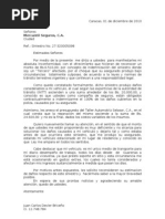 Carta explicativa  Servicios (economía)  Bancos