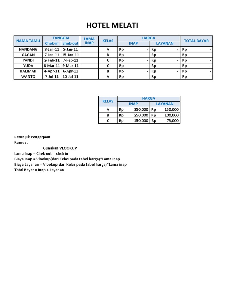 Excel Latihan Soal 2011