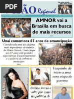 JORNAL VISÃO REGIONAL - EDIÇÃO 74 - JANEIRO DE 2011 - UNAÍ - PARACATU-MG