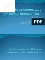 NDFA-lamda Autómatas Finitos No Deterministas Con Lamda-Transiciones