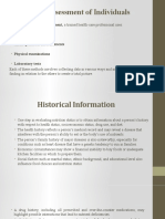 Nutritional Assessment of Individuals: To Prepare A Nutrition Assessment, A Trained Health-Care Professional Uses