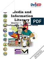 Media and Information Literacy: Quarter 1 - Module 9: Challenges in The Virtual World