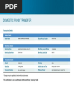 Domestic Fund Transfer: Transaction Details