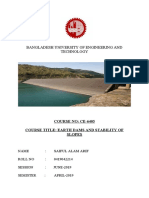Bangladesh University of Engineering and Technology: COURSE NO: CE-6405 Course Title: Earth Dams and Stability of Slopes