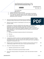 Process Control and Instrumentation Paper - II: B.Tech. (Chemical Engineering) Seventh Semester (C.B.S.)