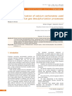 (Open Chemistry) Characterization of Calcium Carbonates Used in Wet Flue Gas Desulphurization Processes