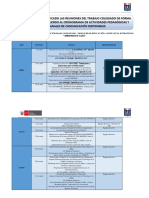 Cronograma de Reuniones de Trabajo Colegiado