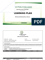 Learning Plan: Media and Information Literacy