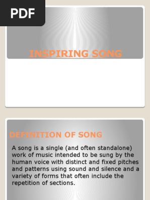 INSPIRING SONG