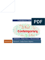 Contemporary Literature by Maeann Audije and Enrico Biglaen
