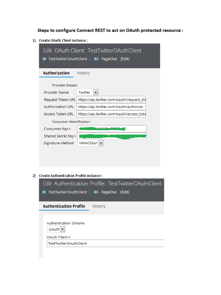 Steps To Configure PEGA Connect REST To Act On OAuth Protected Resource ...