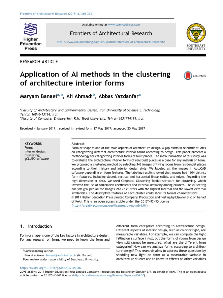 AI Clustering of Architectural Interiors | PDF | Cluster Analysis | 3 D ...