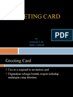 Greeting Card: by Komariah, S. Pd. SMPN 2 Cimahi