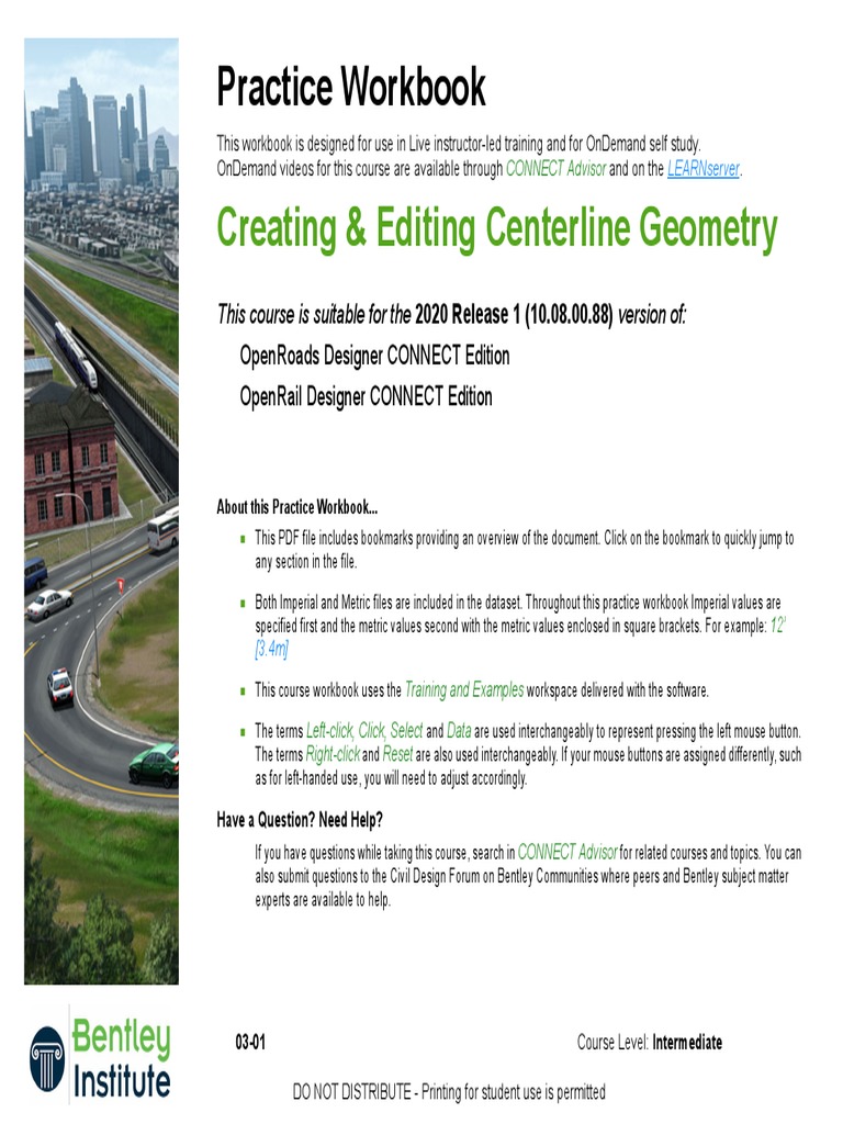 Creating and Editing Centerline Geometry 2020R1-03-01 | PDF | Geometry ...