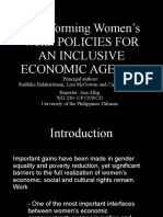 Balakrishnan - Transforming Women's Work: POLICIES FOR AN INCLUSIVE ECONOMIC AGENDA