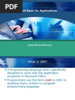 Visual Basic For Applications: Using Microsoft Access