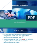 Visual Basic For Applications: Using Microsoft Access