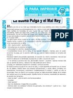 Ficha La Buena Pulga y El Mal Rey para Cuarto de Primaria PDF