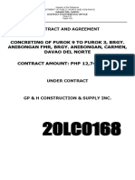 Concreting of Purok 9 To Purok 3, Brgy. Anibongan FMR, Brgy. Anibongan, Carmen, Davao Del Norte CONTRACT AMOUNT: PHP 12,740,972.02