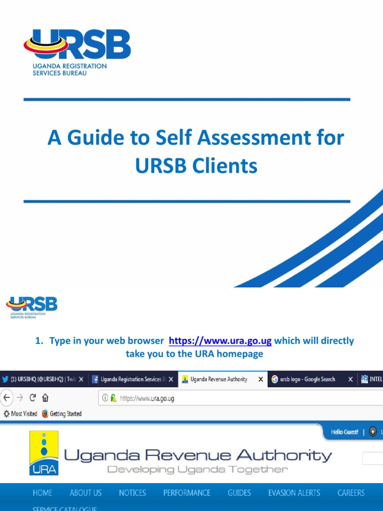 URSB Self Assessment Guide | PDF | Taxpayer | Payments