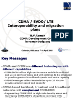 Cdma / Evdo/ Lte Interoperability and Migration Plans