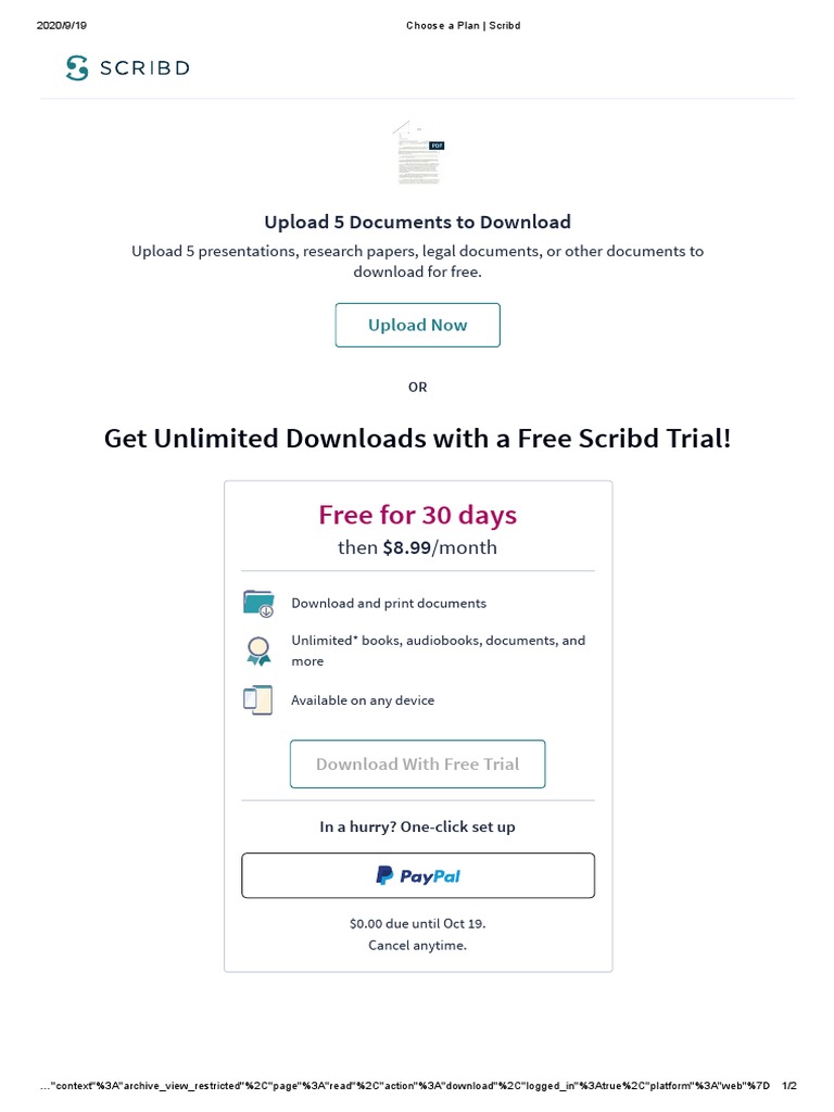 Choose A Plan - Scribd | PDF