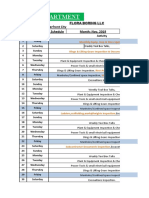 Hse Department: Project: Sharjah Waterfront City Monthly Inspection Schedule Month: Nov. 2019 Flora Boring LLC