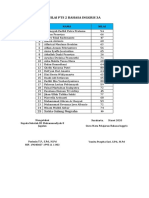 Nilai PTS 2 Bahasa Inggris