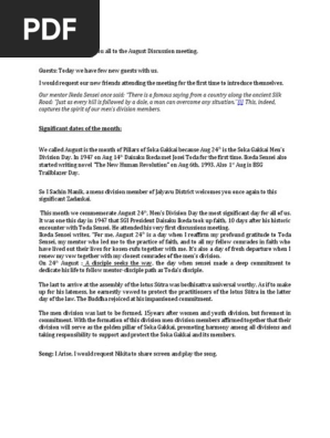 Bsg Emcee Script For Aug 2020 Mahayana