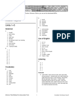 Cumulative Test Answer Keys B Units 1-5: Grammar