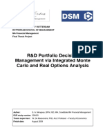 R&D Portfolio Decision Management via Integrated Monte Carlo and Real Options Analysis