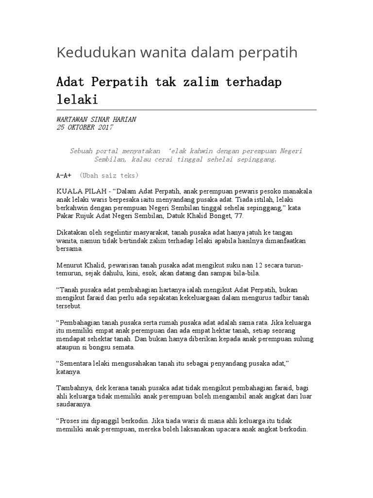 Adat Perpatih Pdf