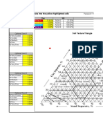 Enter Your Data Into The Yellow Highlighted Cells: Sand Clay Silt USDA Texture