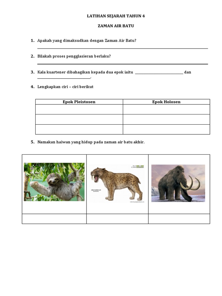 Latihan Zaman Air Batu  PDF
