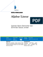 Modul 2 Aljabar Linear