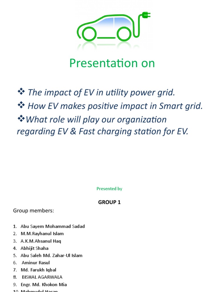 The Impact Of Ev In Utility Power Grid Pdf Electric Vehicle