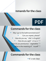 Commands For The Class