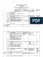 Planificarea Unitatilor Tematice Semestrul I