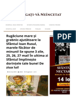 Rugăciune Mare Și Grabnic-Ajutătoare La Sfântul Ioan Rusul, Marele Făcător de Minuni! Se Spune 3 Zile, 25, 26, 27 Mai! În Ultima Zi Sfântul Împlinește Dorințele Tale Bune! de Ziua Lui!