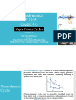 Thermodynamics ME 2105 Credit: 4.0: Vapor Power Cycles