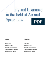 Liability and Insurance in The Field of Air and Space Law by Adil and Rajdeep