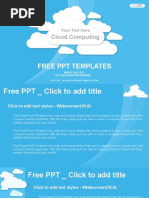 Cloud Computing On Blue PowerPoint Templates Widescreen