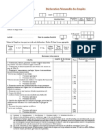 Declaration Mensuelle Impots Tunisie PDF