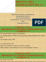 Company Law-I, Promotion Activities & Formation of A Company - Ii PDF
